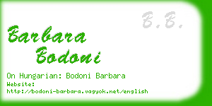 barbara bodoni business card